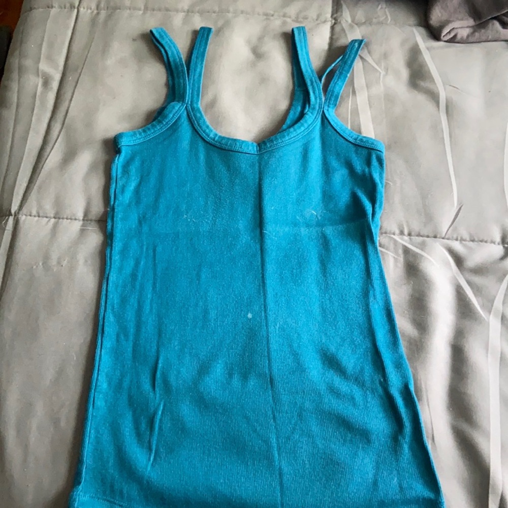 teal blue tank top